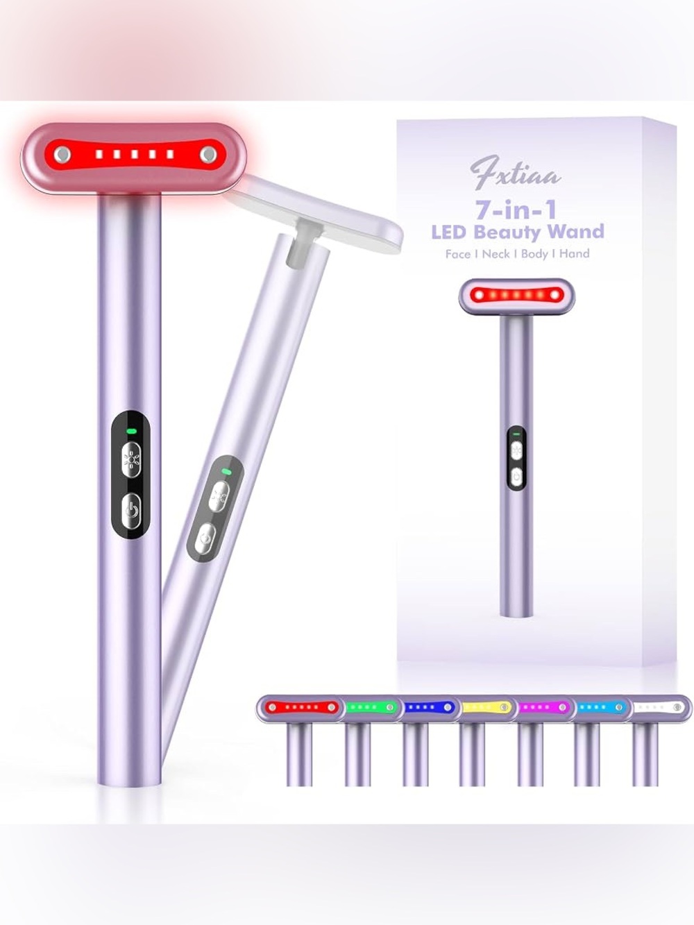Red Light Face Wand with 7 in 1 Wand Light Therpay - Picture 2 of 11